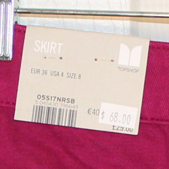 Pink Raw Edge skirt - Picture 5 of 6